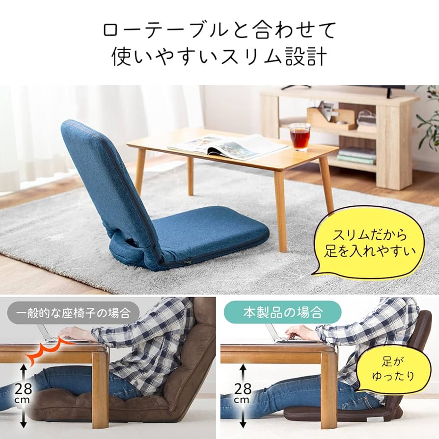 Amazon｜サンワダイレクト 座椅子 コンパクト こたつ用